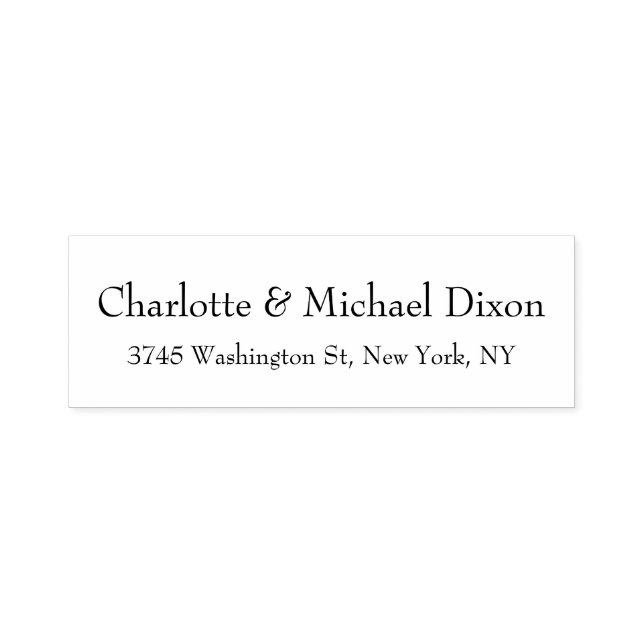 Sello Automático Blanco Negro Clásico Elegante Familia (Diseño)