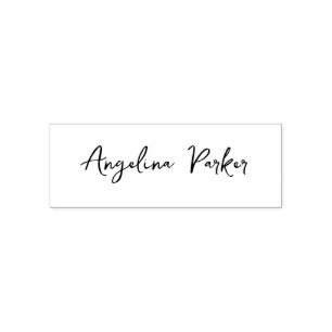 Sello Automático Blanco negro simple y Minimalista moderno