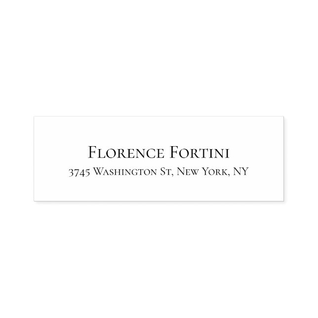 Sello Automático Blanco y negro moderno Minimalista sencillo (Diseño)