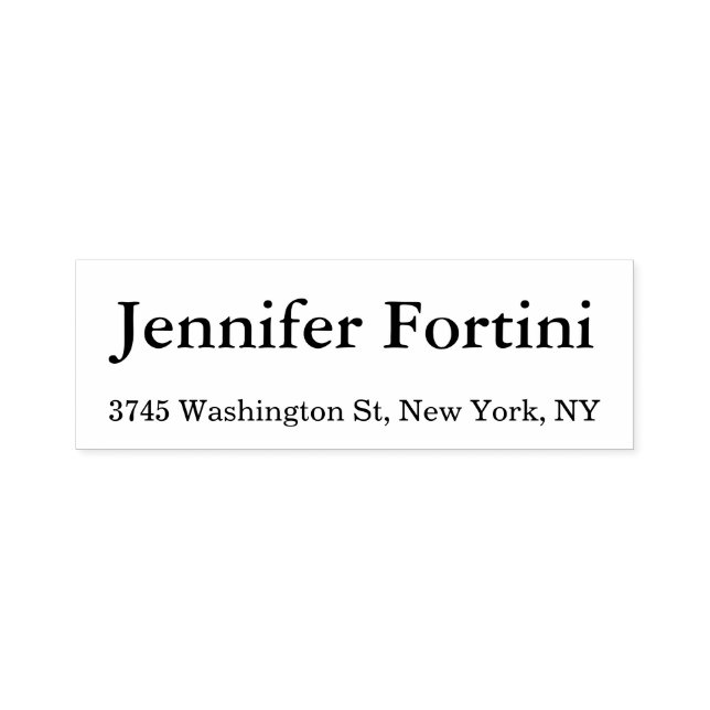 Sello Automático Blanco y negro sencillo y elegante (Diseño)