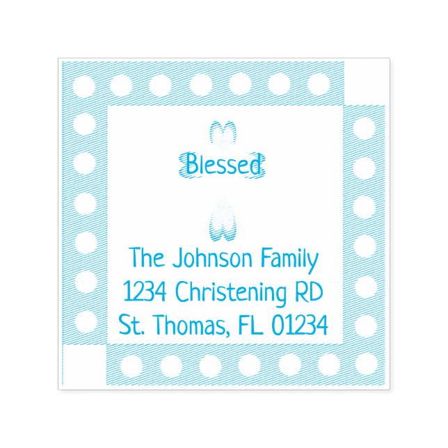Sello Automático Blessed Self Inking Rubber Stamp (Diseño)