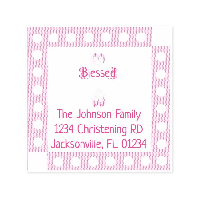 Sello Automático Blessed Self Inking Rubber Stamp (Diseño)