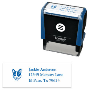Sello Automático BLUE HEELER Nombre y dirección de devolución