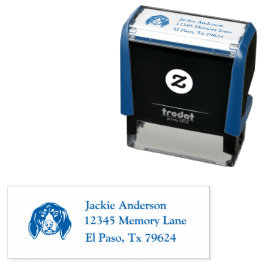 Sello Automático BLUE TICK COONHOUND | Nombre y dirección de devolu