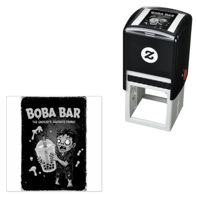 Sello Automático Boba Bar – The Undead’s Self Inking Rubber Stamp (In Situ)