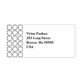 Sello Automático Boda azul con patrón de laberinto