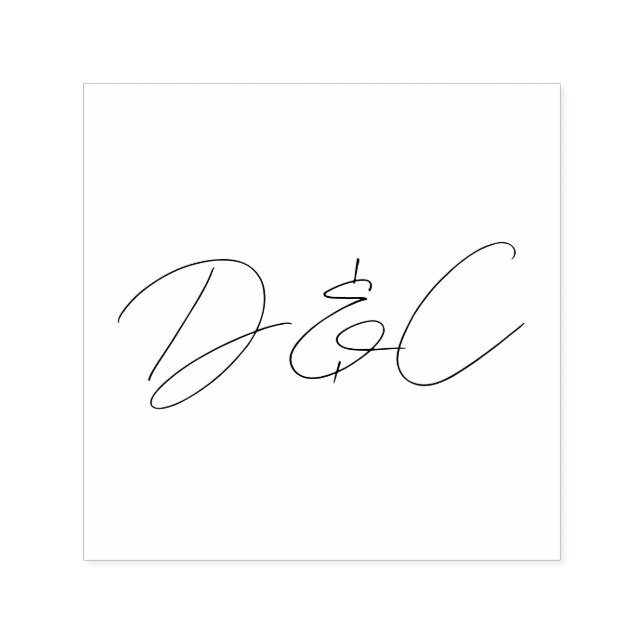 Sello Automático Boda de estilo de escritura a mano de Moda casual (Diseño)