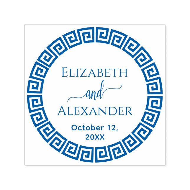 Sello Automático Boda de fecha de nombres de marcos de la clave gri (Diseño)