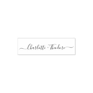 Sello Automático Boda de guión de caligrafía de nombres elegantes