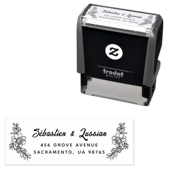 Sello Automático Boda de guiones modernos (In Situ)