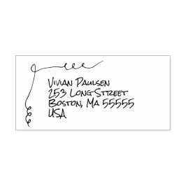 Sello Automático Boda de Ilustraciones Doodle en blanco y negro