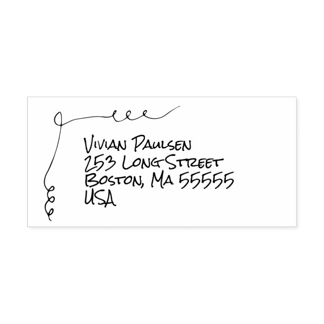 Sello Automático Boda de Ilustraciones Doodle en blanco y negro (Diseño)