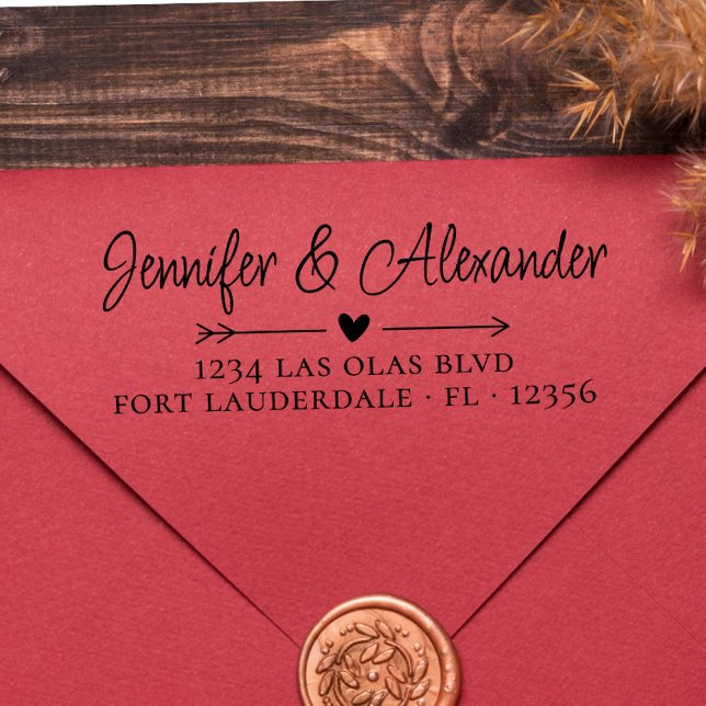 Sello Automático Boda de script de caligrafía Dirección de retorno  (Subido por el creador)