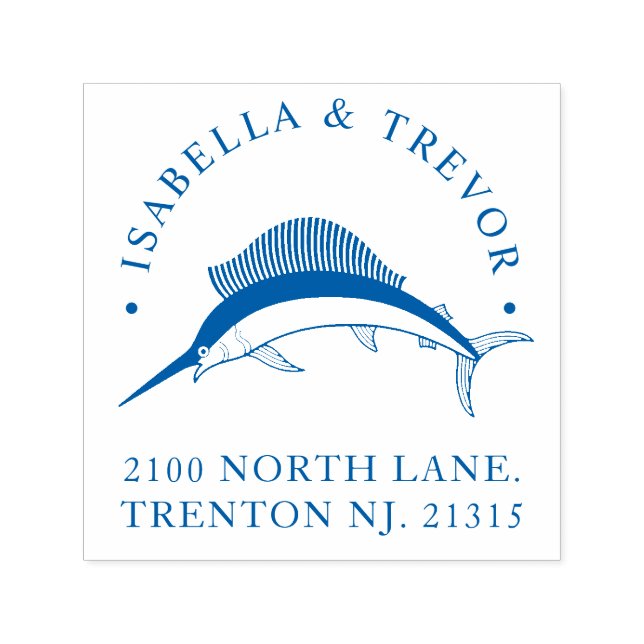 Sello Automático Boda de temas náuticos Personalizado de marineros  (Diseño)