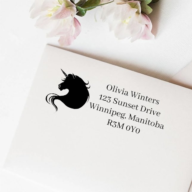 Sello Automático Boda de Unicornio negro (Subido por el creador)