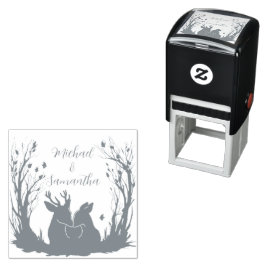 Sello Automático Boda de venado ruso de otoño