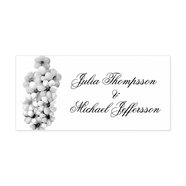 Sello Automático Boda floral de acuarela poética romántica (Diseño)