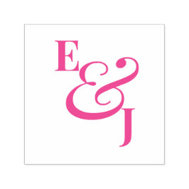Sello Automático Boda Minimalista con Ampersand | Moderno