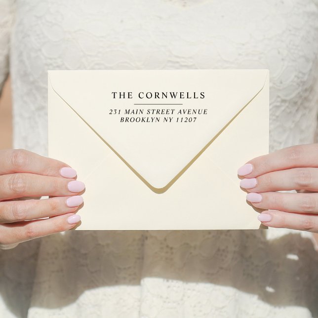 Sello Automático Boda moderna Guardar la dirección de devolución de (Subido por el creador)