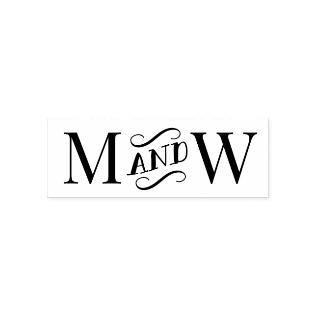 Sello Automático Boda Pareja 2 Prima De Monograma "Y" (Diseño)