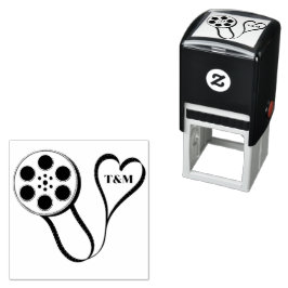 Sello Automático Boda personalizado del corazón de amor de Reel de 