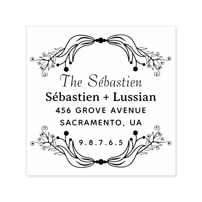 Sello Automático Boda redondo (Diseño)