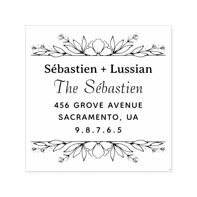 Sello Automático Boda redondo (Diseño)