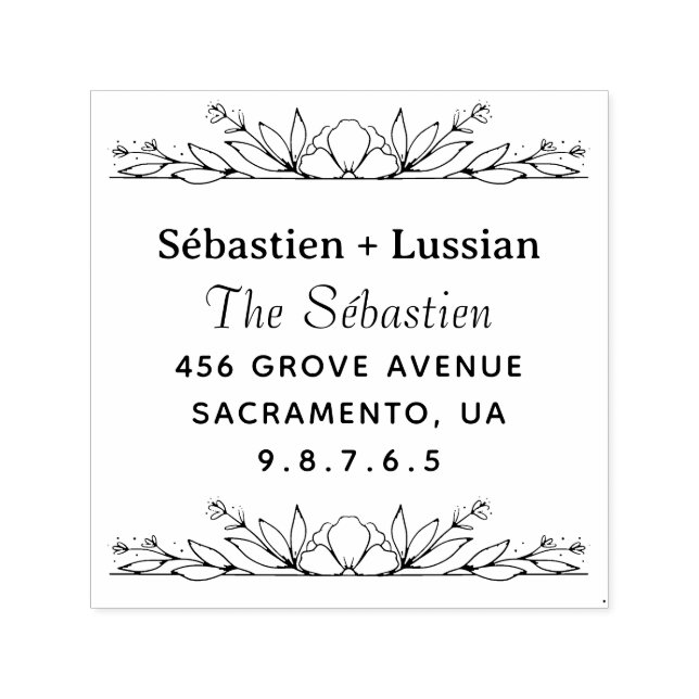 Sello Automático Boda redondo (Diseño)