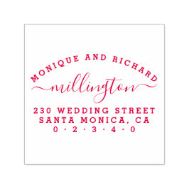 Sello Automático Boda simple | Dirección de devolución de nombre de