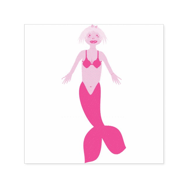 Sello Automático Bonito Fantasía rosa Mermaid (Diseño)