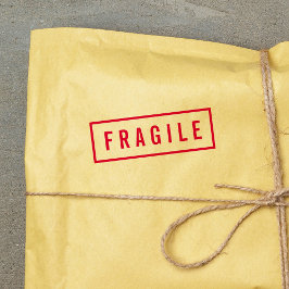 Sello Automático Borde simple negrita rojo frágil