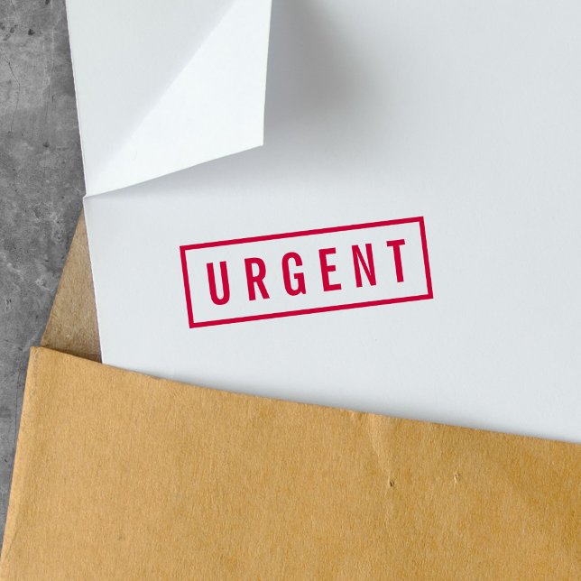 Sello Automático Borde simple negrita rojo urgente (Subido por el creador)