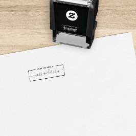 Sello Automático Bordeado Del Nombre Del Guión Del Profesor