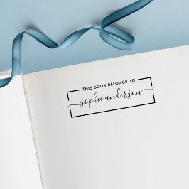 Sello Automático Bordeado Este Libro Pertenece A Un Nombre De Guión