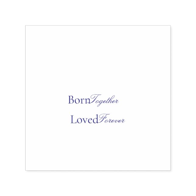 Sello Automático Born Together Twin Love Baby Shower (Diseño)