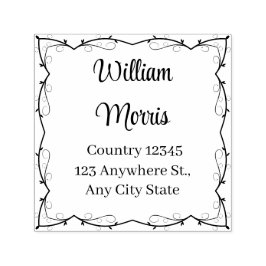 Sello Automático Botanical Square Custom Address Stamp