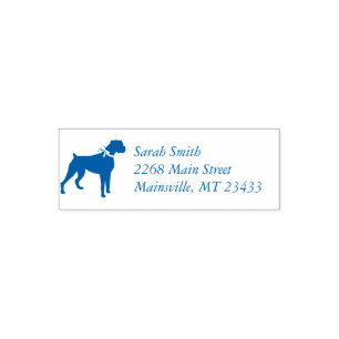 Sello Automático Boxer Dog Baby Shower Puppy Blue Boy