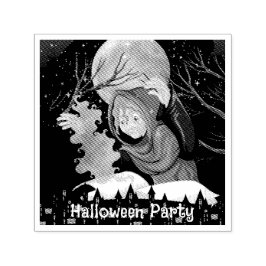 Sello Automático Bruja espeluznante y casa embrujada Halloween🌙