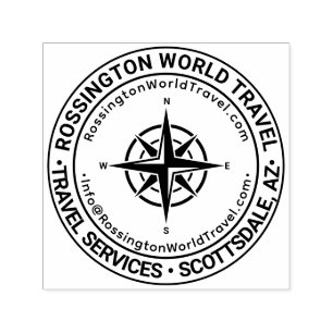 Sello Automático Brújula Rosa Nombre Empresa Ubicación URL Correo E