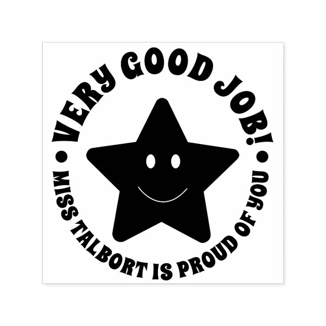 Sello Automático Buen trabajo Emoij Escuela de profesores personali (Diseño)