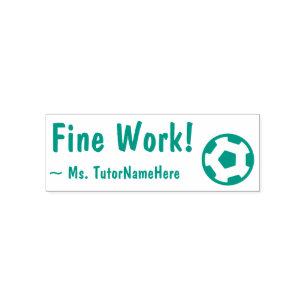 Sello Automático "¡Buen trabajo!" + Icono de bola de fútbol
