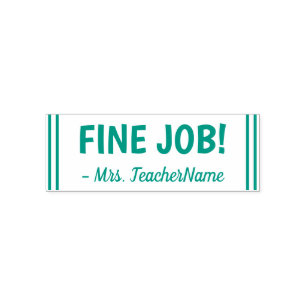 Sello Automático "¡BUEN TRABAJO!" + Personalizado Nombre del profes