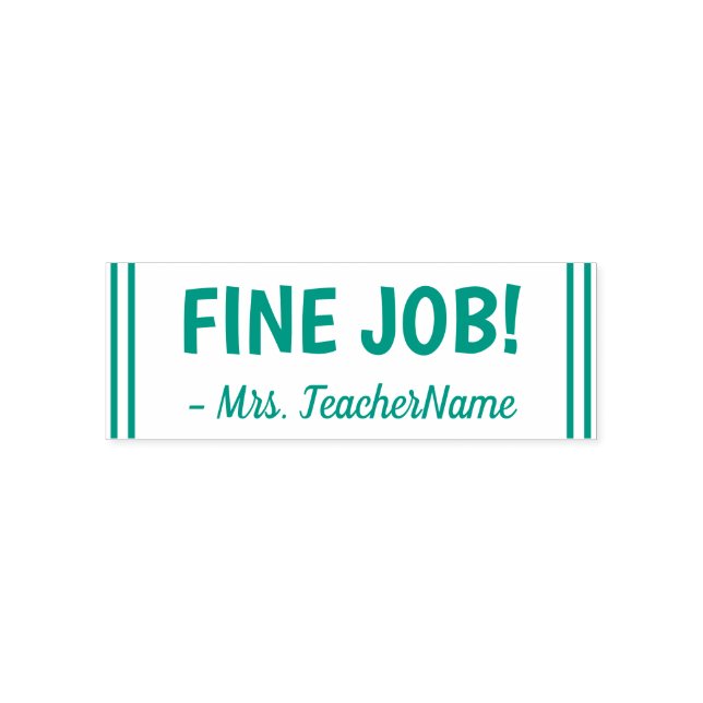 Sello Automático "¡BUEN TRABAJO!" + Personalizado Nombre del profes (Diseño)