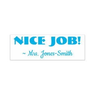 Sello Automático "¡BUEN TRABAJO!" + Personalizado Nombre del tutor 