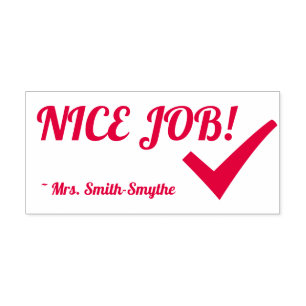 Sello Automático "¡BUENO TRABAJO!" Estampado de goma de tutor