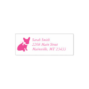Sello Automático Bulldog francés Baby Shower Frenchy Frenchie Pink