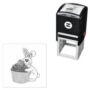 Sello Automático Bunny caprichoso con tarta de arándano y fresa