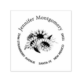 Sello Automático Buquete de girasol fresco y sumario