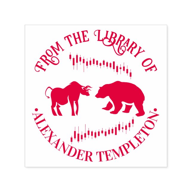 Sello Automático Burla del mercado de valores vs. el oso #2 Nombre  (Diseño)