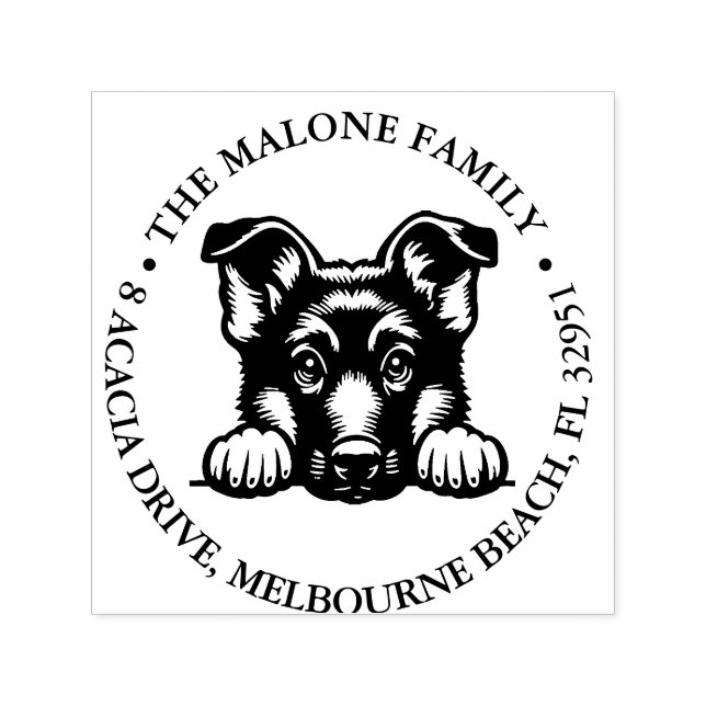 Sello Automático Buscando el tema personalizado de Shepard alemán (Diseño)